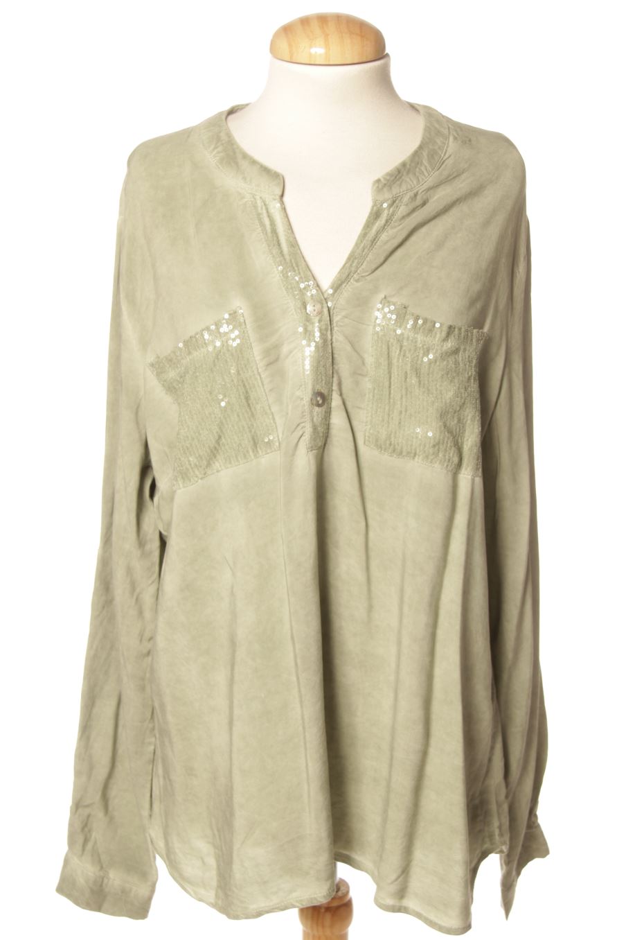 Blusa de manga larga de PERCENTIL de la talla L, de color verde