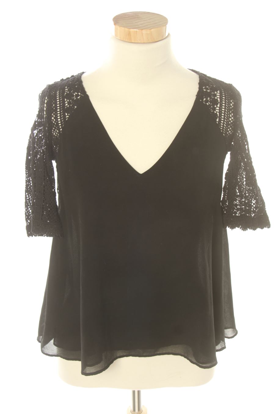 Blouse à manches courtes Trafaluc de la taille XS, de couleur noir