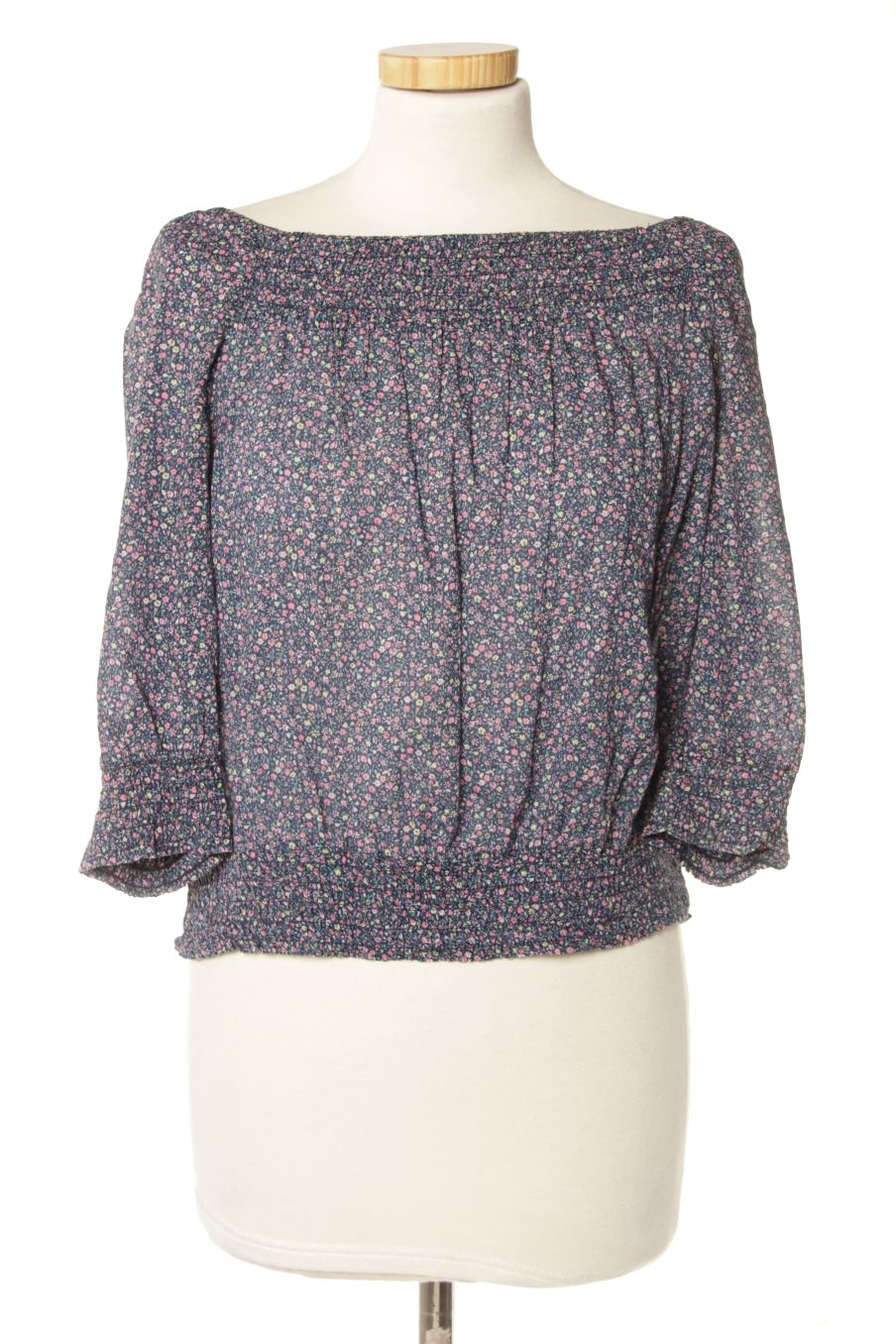 Blouse à manches longues H&M de la taille XS, de couleur fleurs