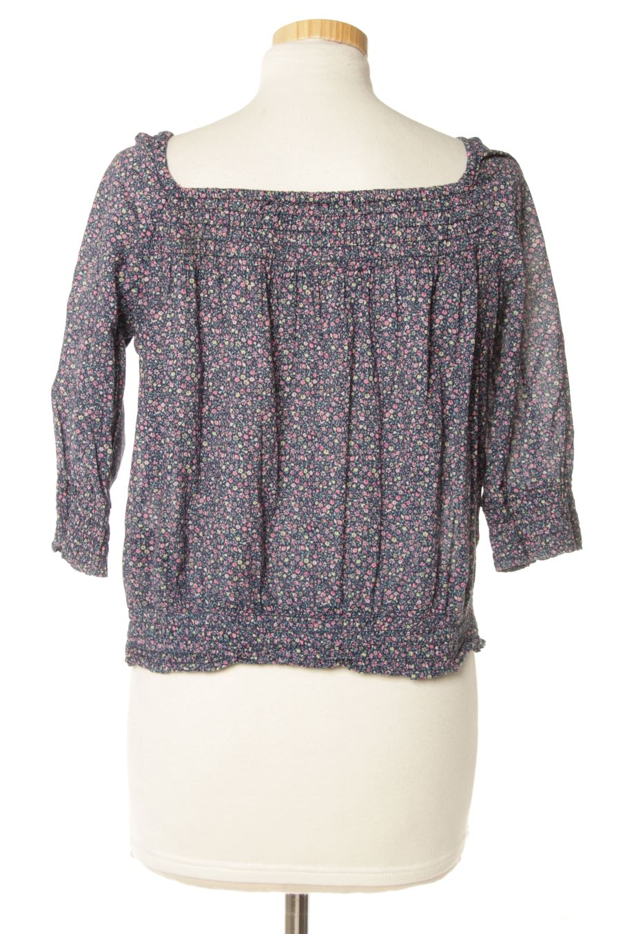 Blouse à manches longues H&M de la taille XS, de couleur fleurs