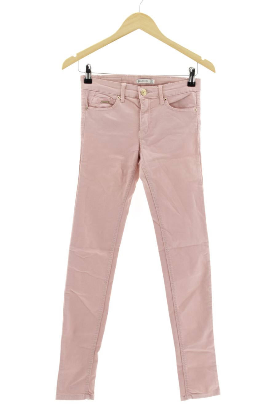 Jeans Stradivarius de la taille 34, de couleur rose de denim