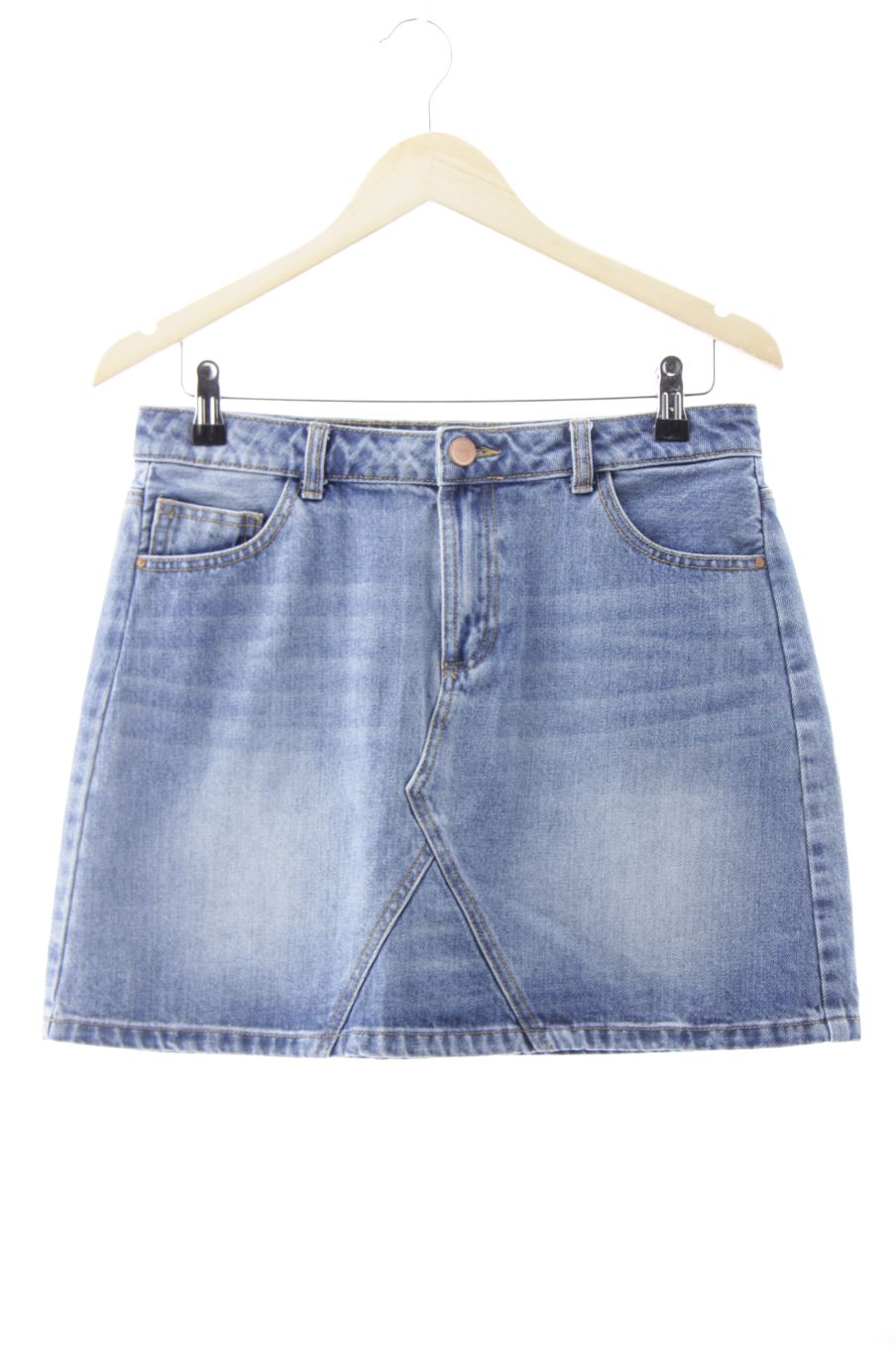 Jupe Stradivarius de la taille 40, de couleur bleu de denim