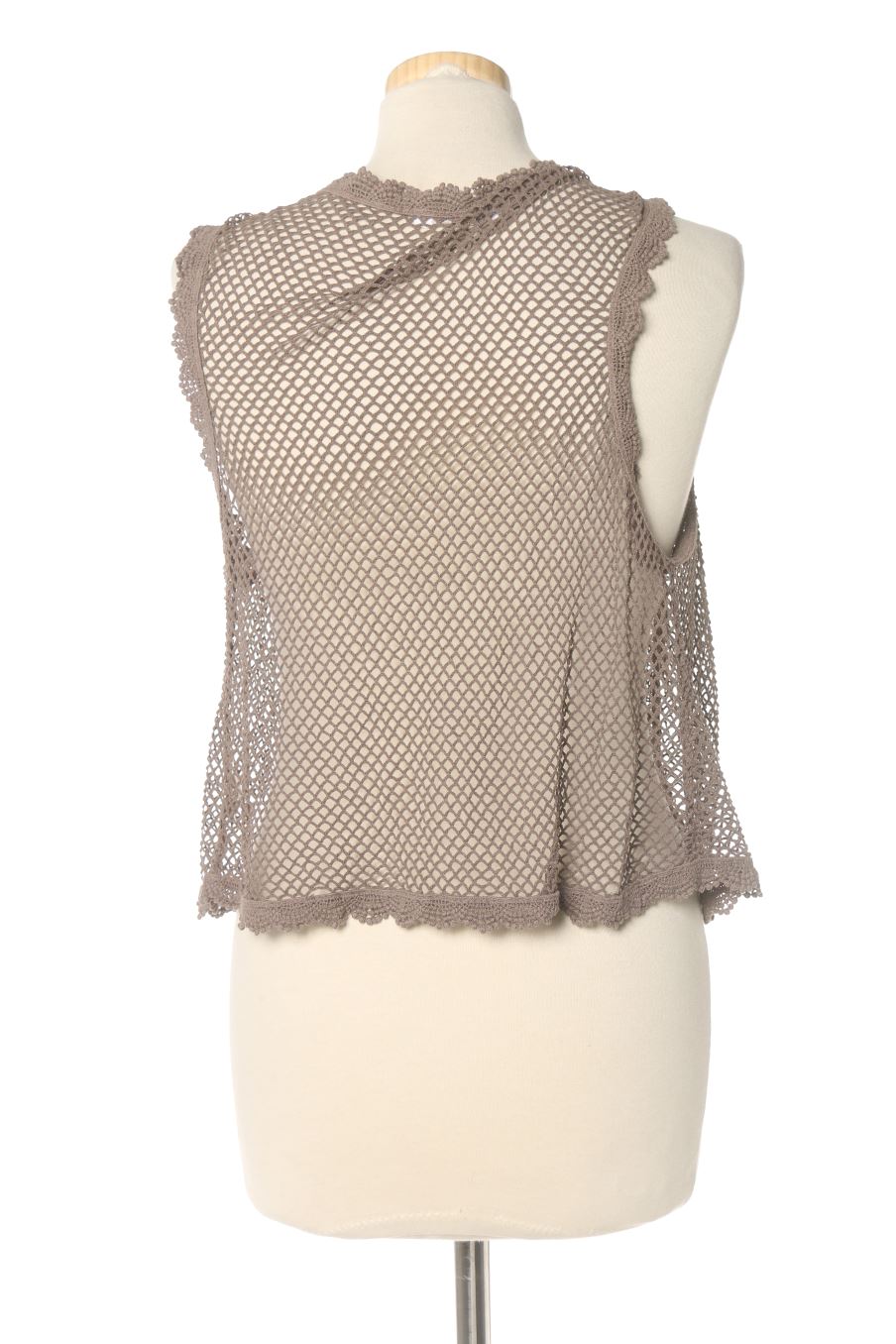 Chaleco de tela de Made in italy de la talla S, de color gris