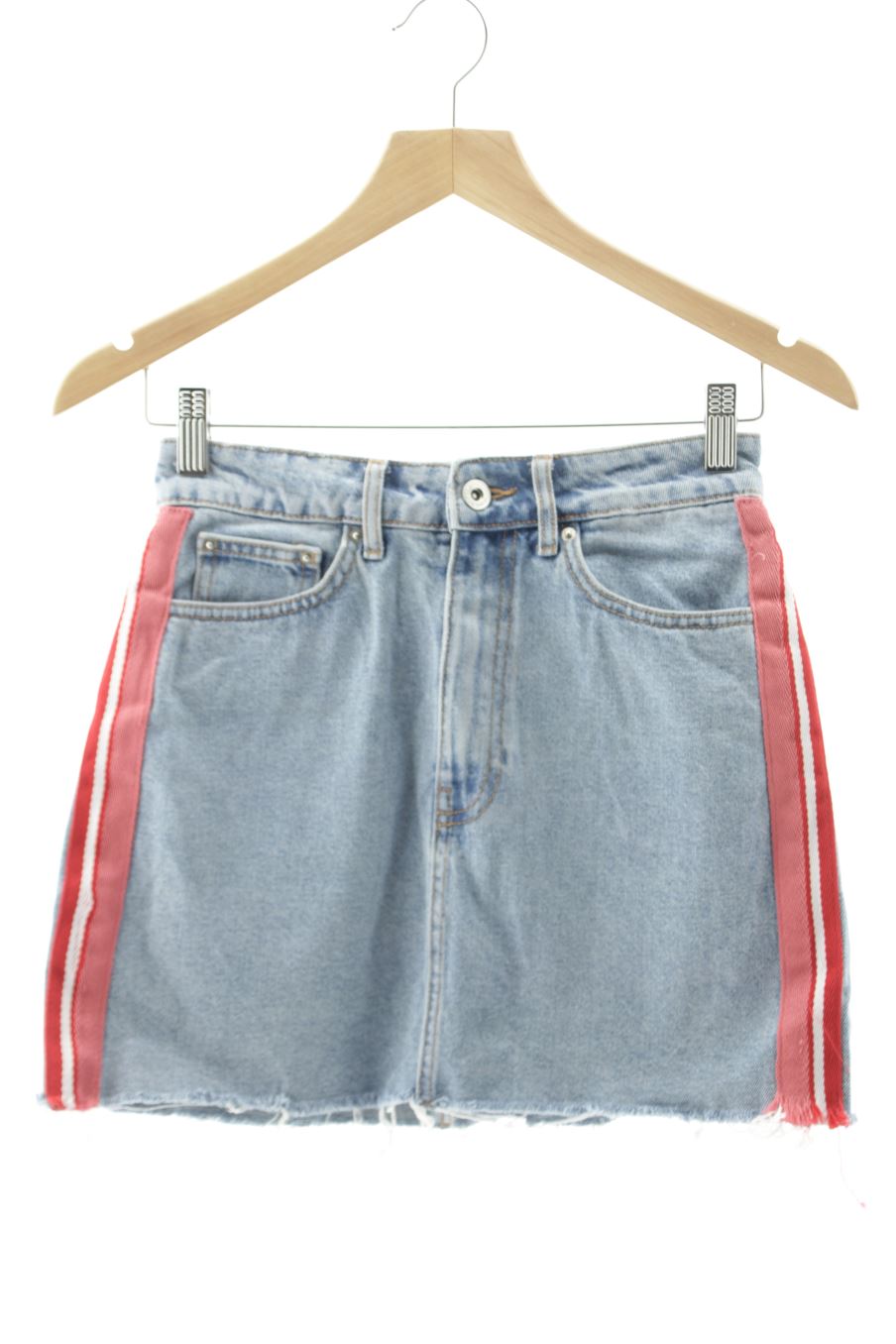 Falda de trf (ZARA) de la talla XS, de color azul de ropa vaquera
