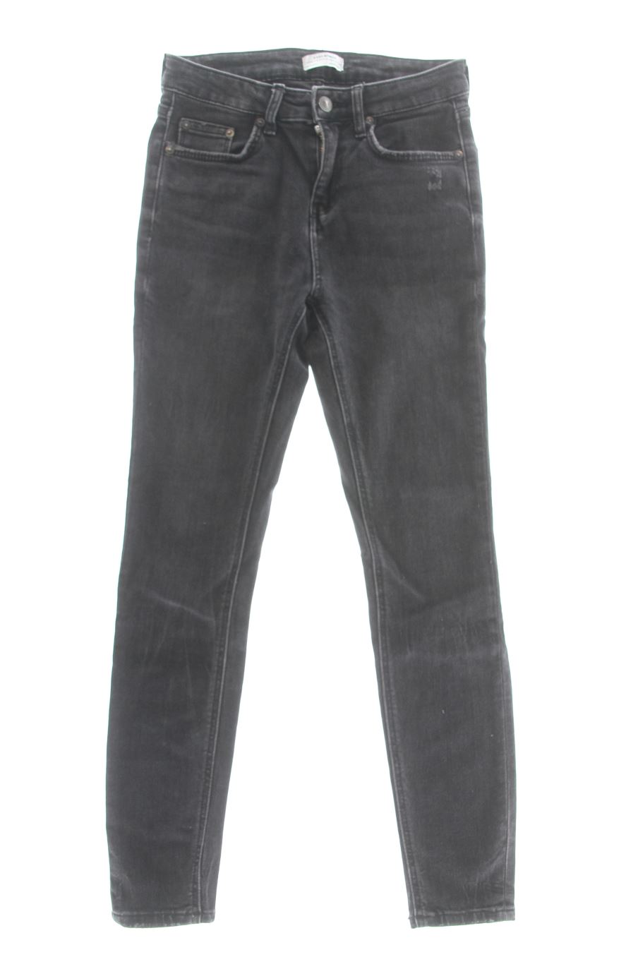 Vaqueros de Zara de la talla 34, de color gris de ropa vaquera