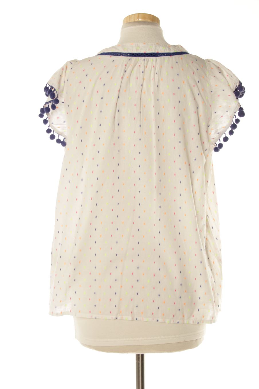 Blouse à manches courtes Tintoretto de la taille 38, de couleur blanc