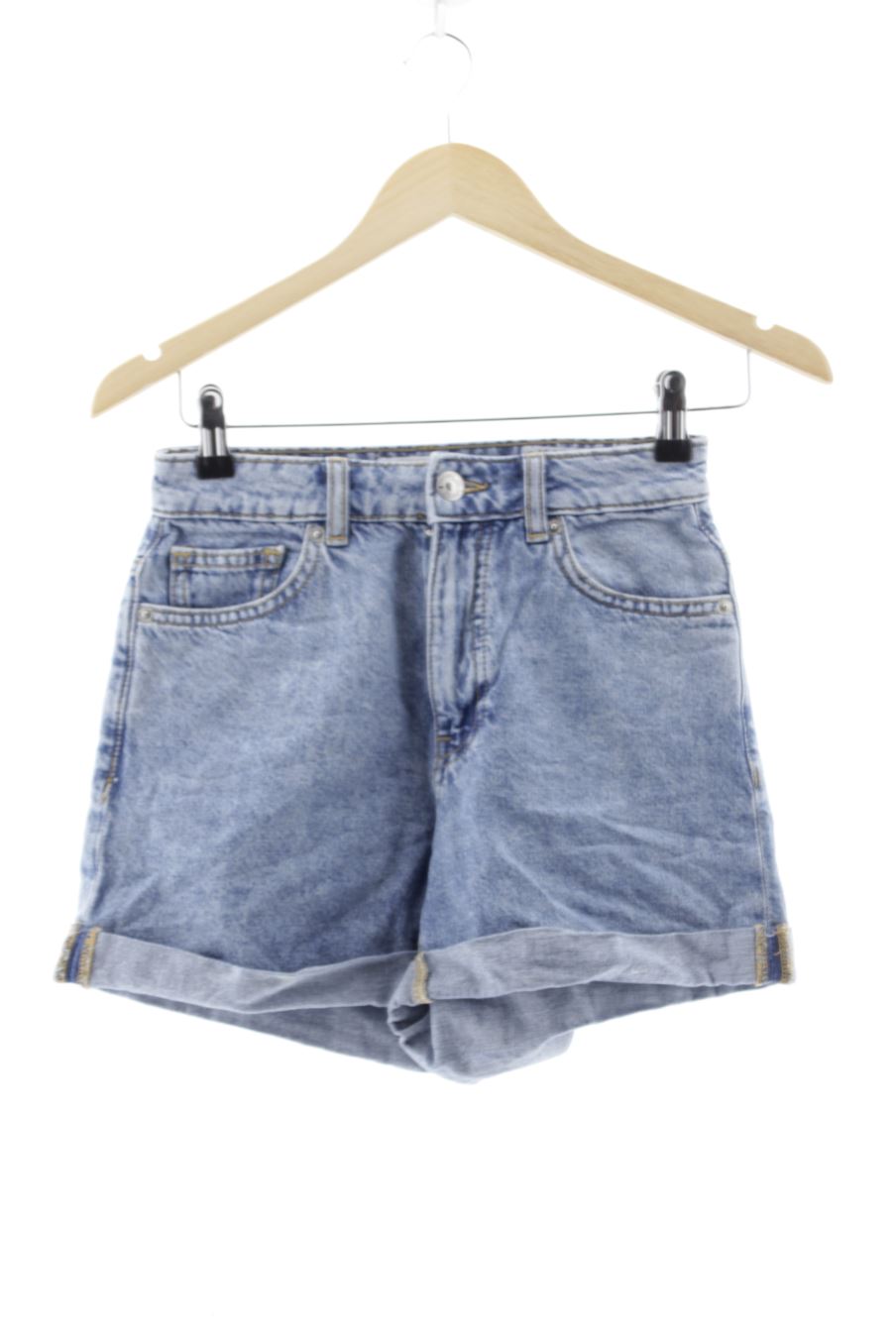 Kurze Hose von Mango Größe 32, Farbe Blau, aus Jeanskleidung für