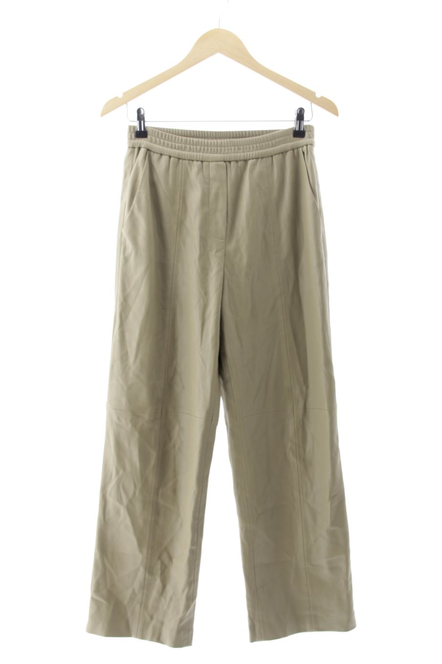 Pantalón de Mango de la talla S, de color beige de sintético