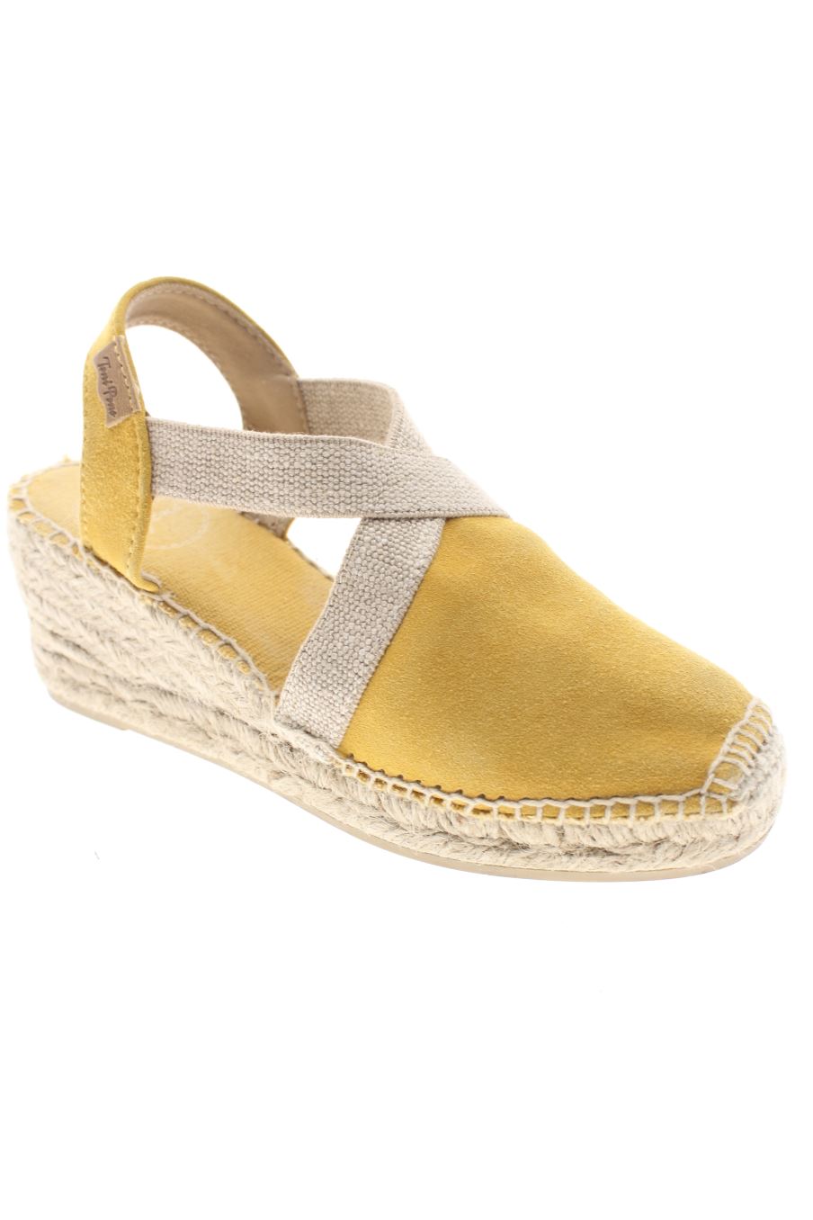 Sandalias tacon de Toni Pons de la talla 35, de color mostaza de