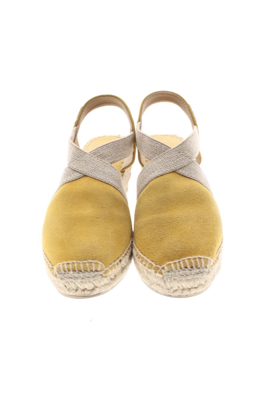 Sandalias tacon de Toni Pons de la talla 35, de color mostaza de