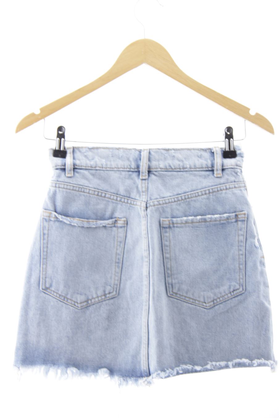 Falda de Zara de la talla XS, de color azul de ropa vaquera
