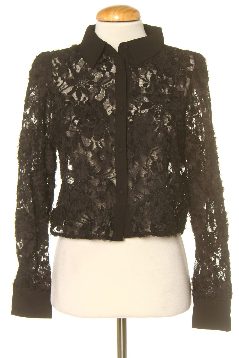 Blouse à manches longues Zara de la taille M, de couleur noir