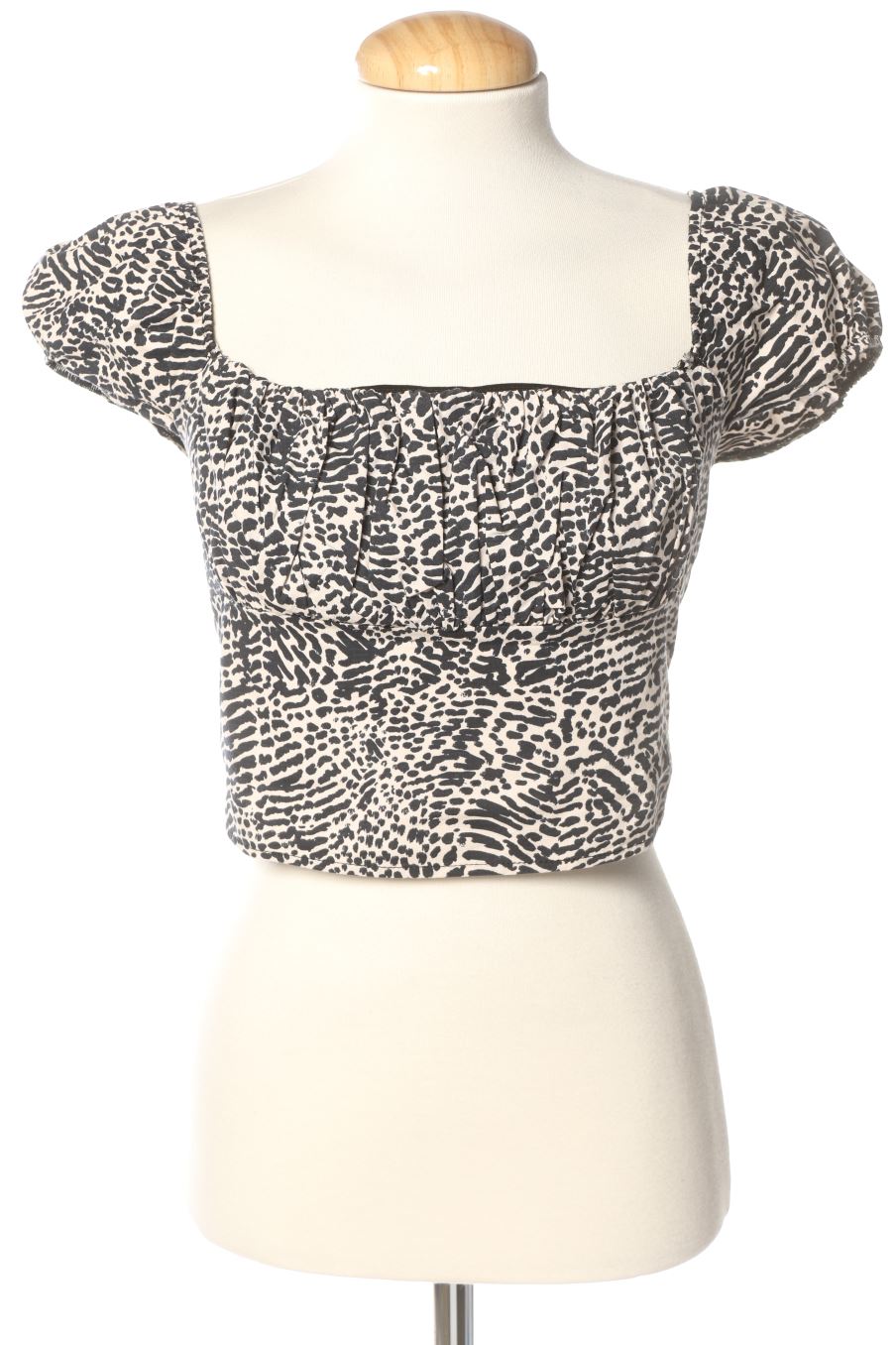 Aufwändiges Top von Stradivarius Größe S, Farbe Animal print, für
