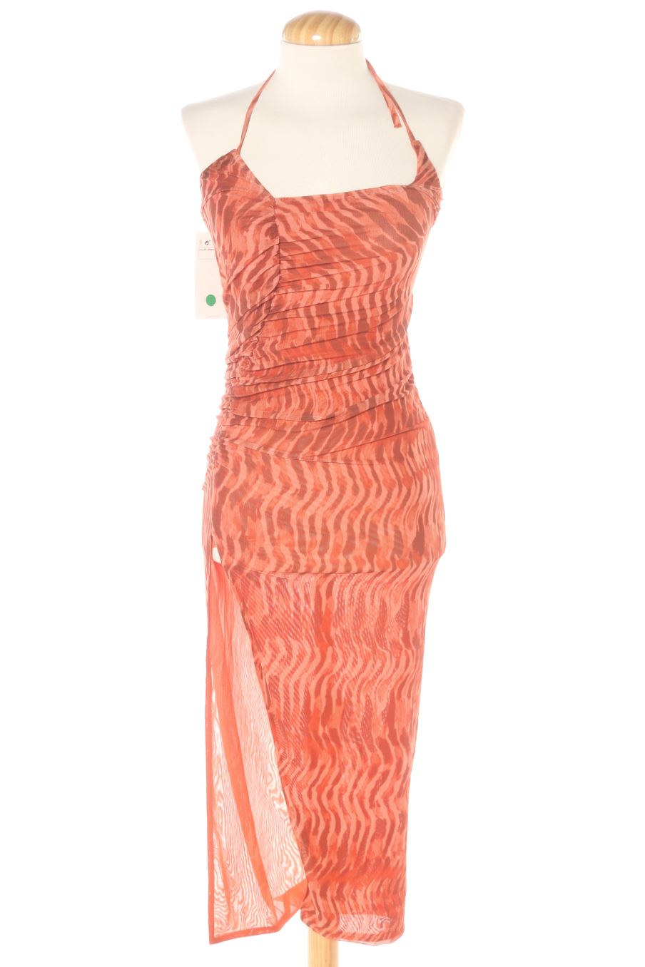 Vestido elegante de Zara de la talla S, de color animal print