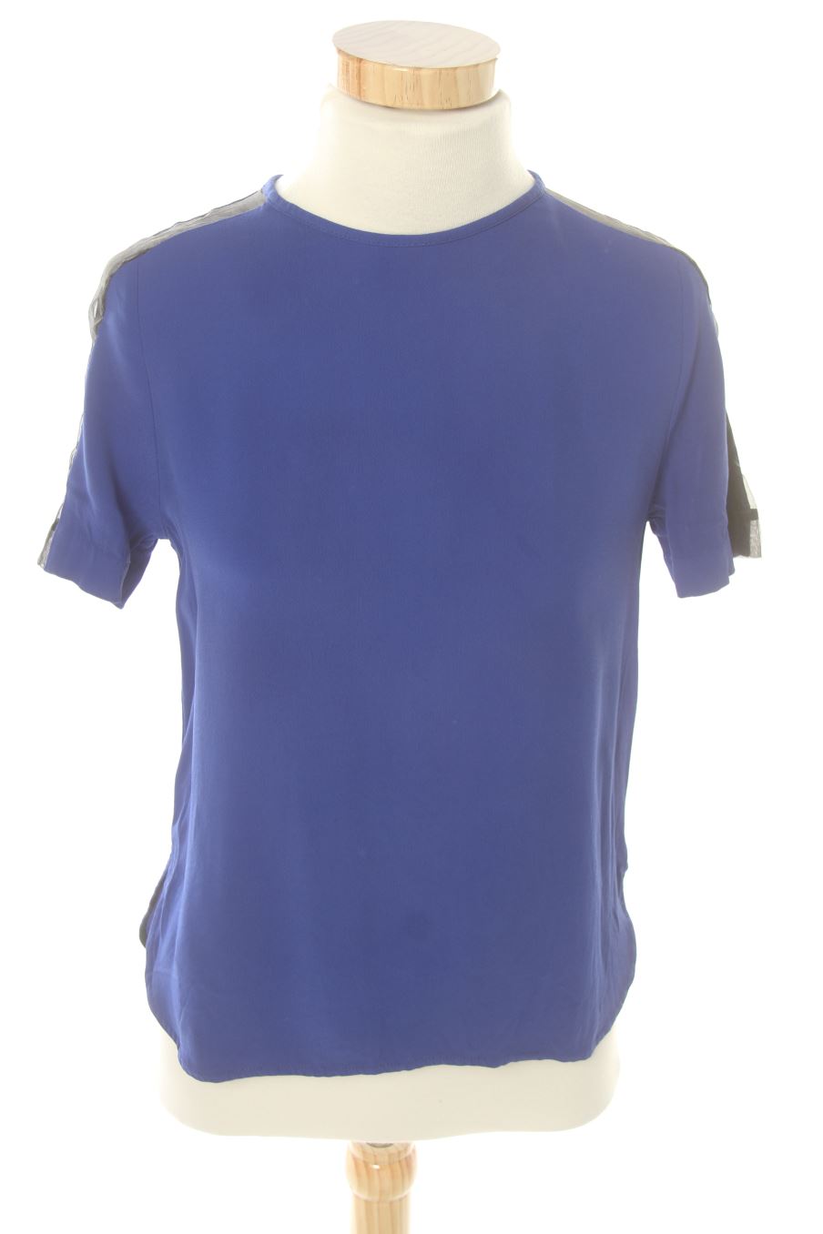 Blusa de manga corta de Zara de la talla XS, de color azul