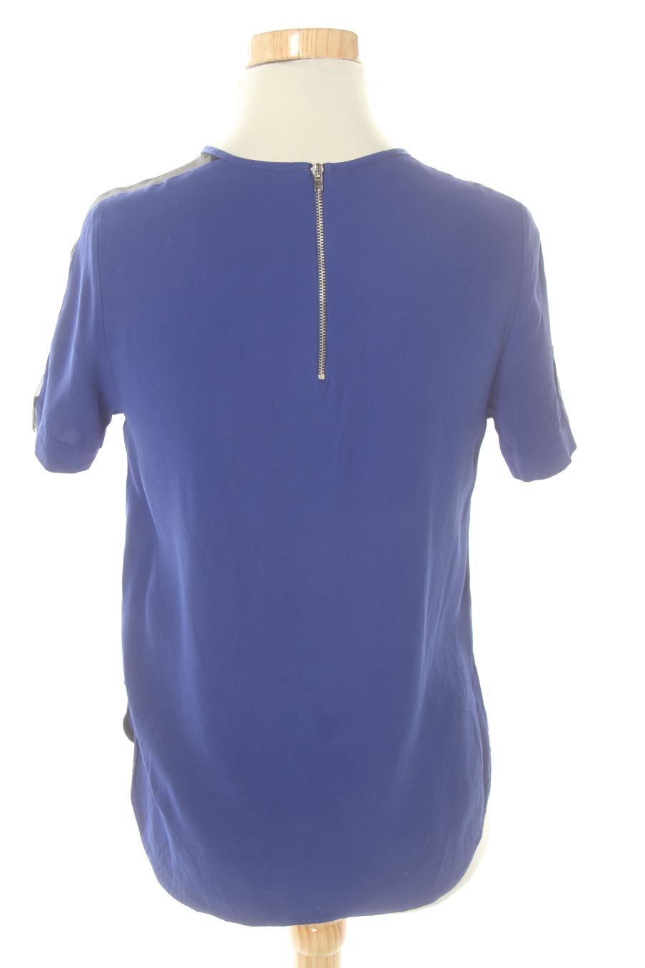 Blusa de manga corta de Zara de la talla XS, de color azul