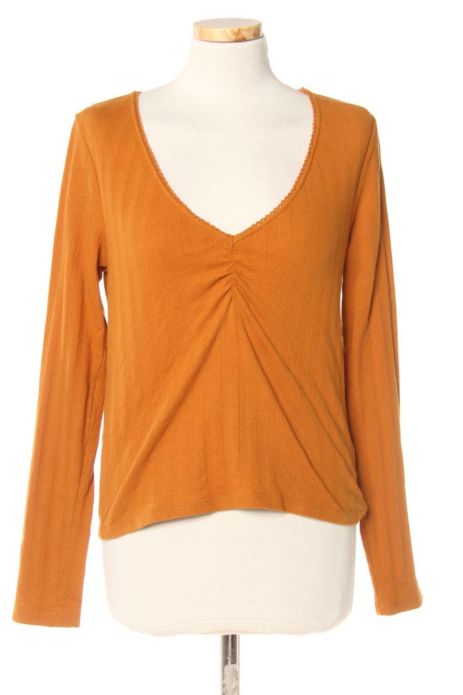 T-shirt à manches longues Forever 21 de la taille L, de couleur moutarde