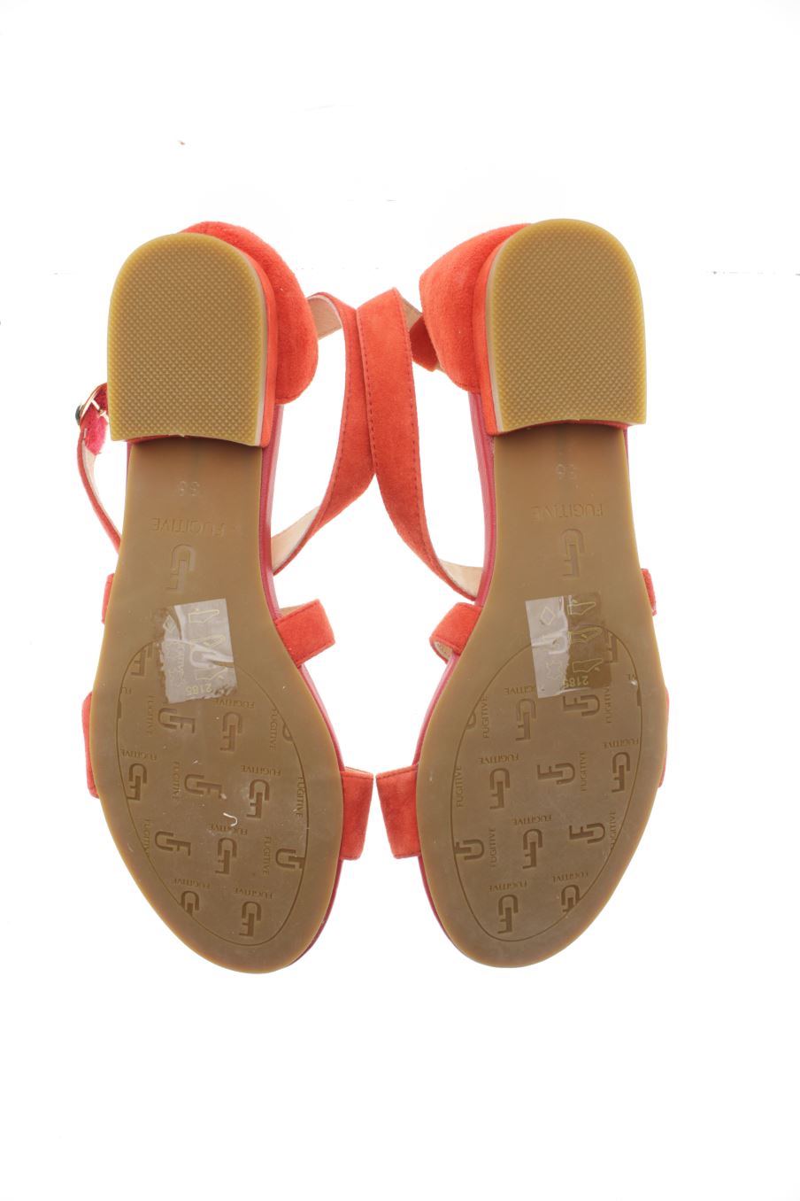 Sandalias planas de FUGITIVE de la talla 36, de color naranja de