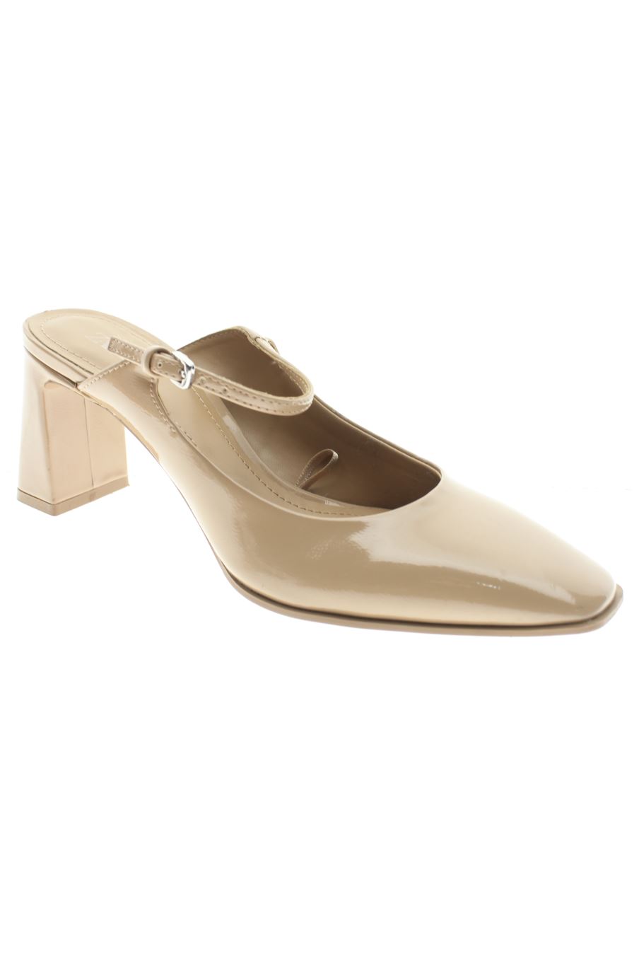 Zapatos de tacon de Zara de la talla 37, de color beige de