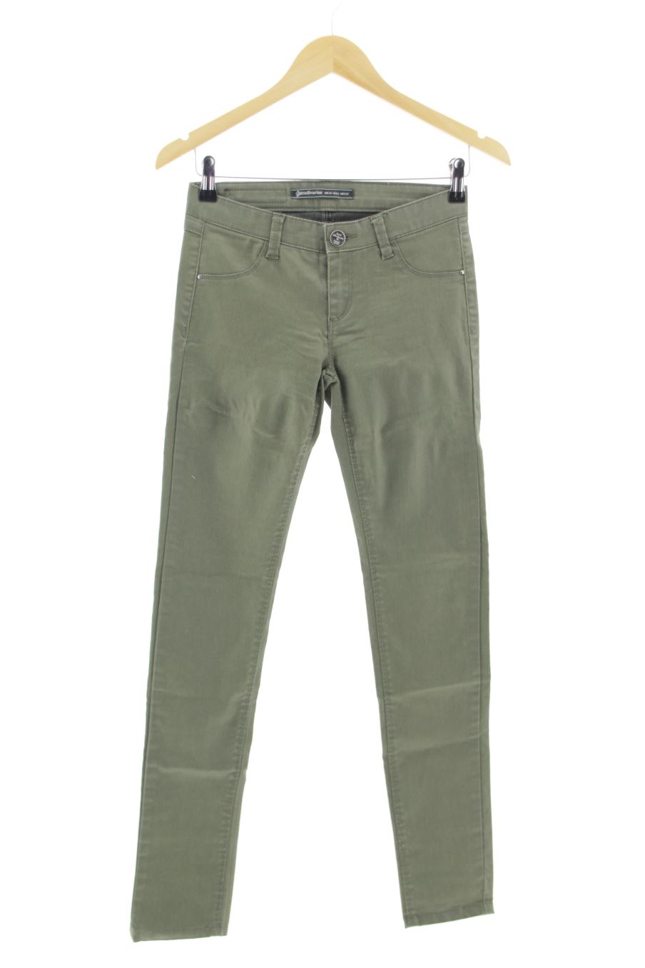Jeans Stradivarius de la taille 34, de couleur vert de denim