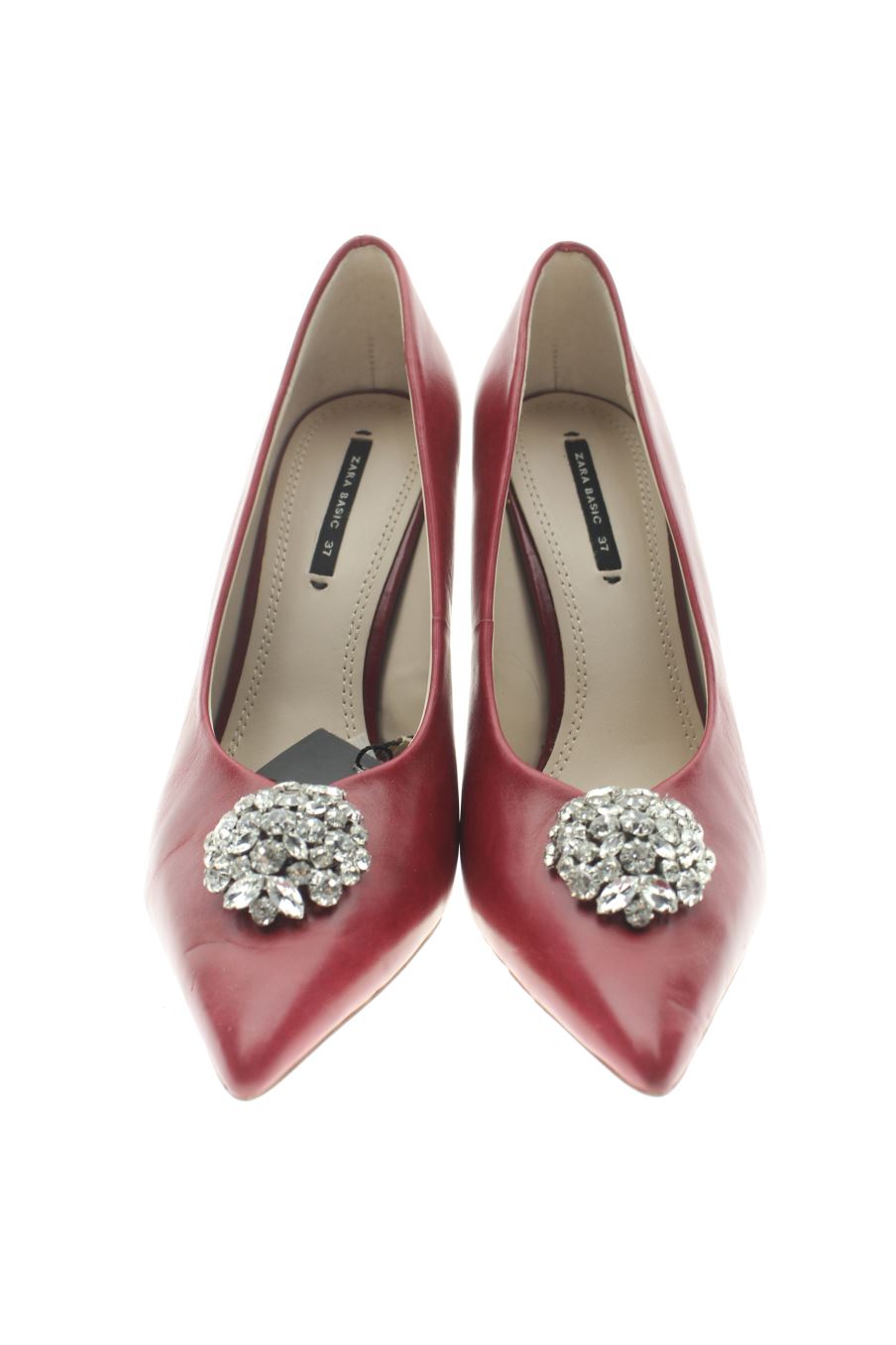 Zapatos de tacon de Zara de la talla 37, de color rojo de