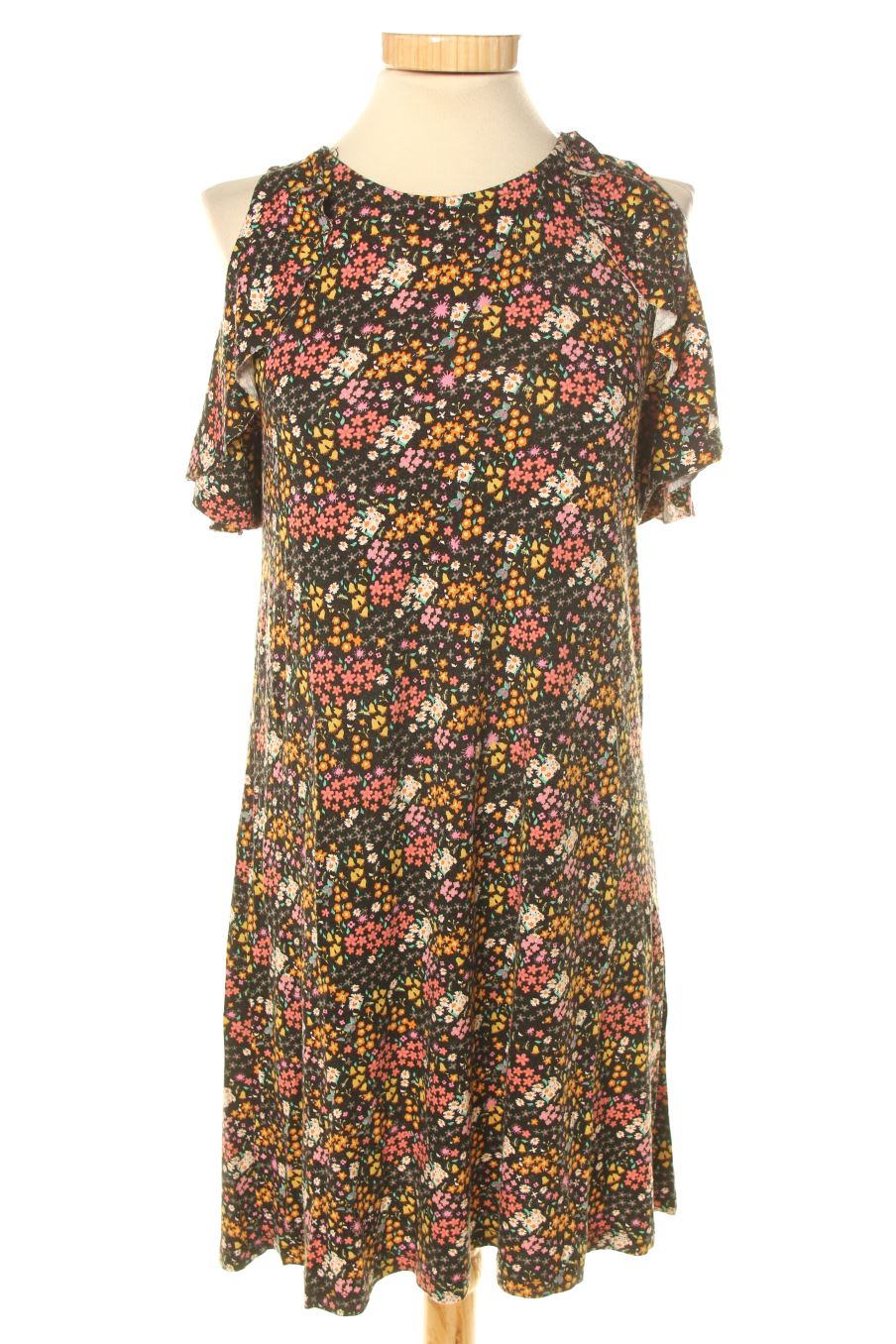 Einfaches Kleid von Pull & Bear Größe S, Farbe Geblümt, für
