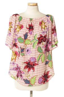 Blouse à manches courtes S Ema Blue`s