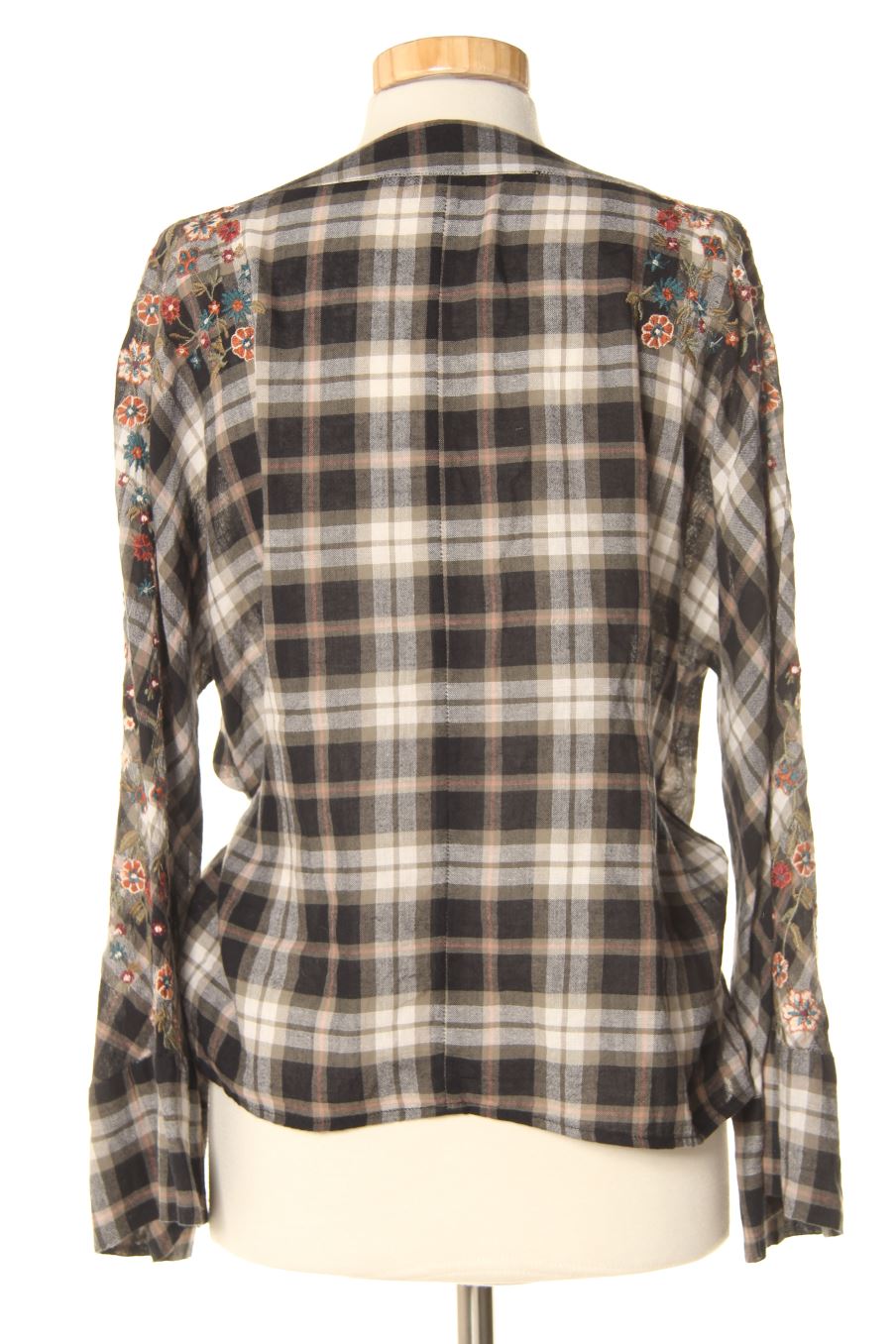Blouse à manches longues Trafaluc de la taille S, de couleur carreaux