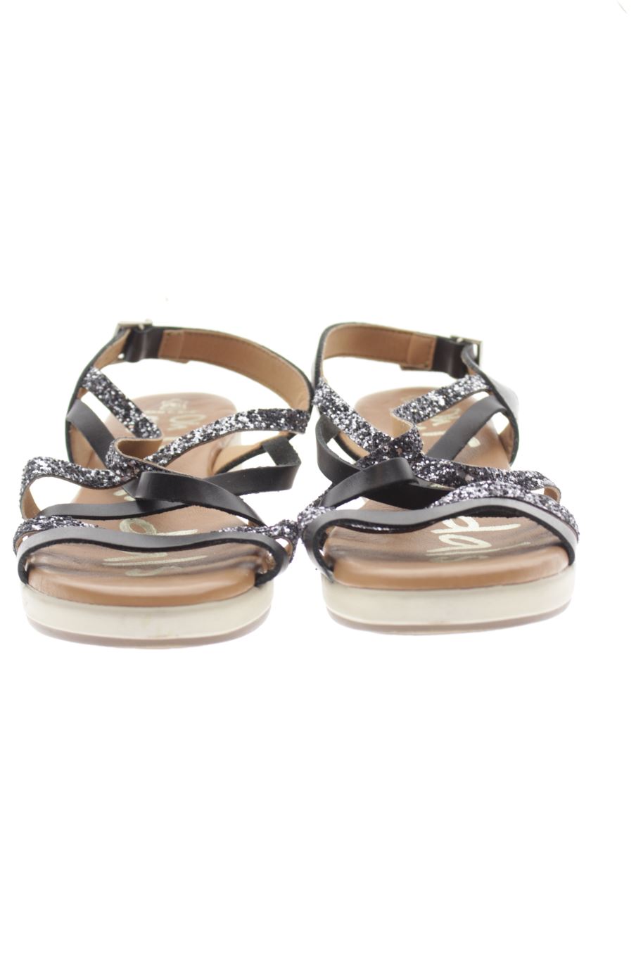 Sandalias planas de OH! MY SANDALS de la talla 38, de color negro de