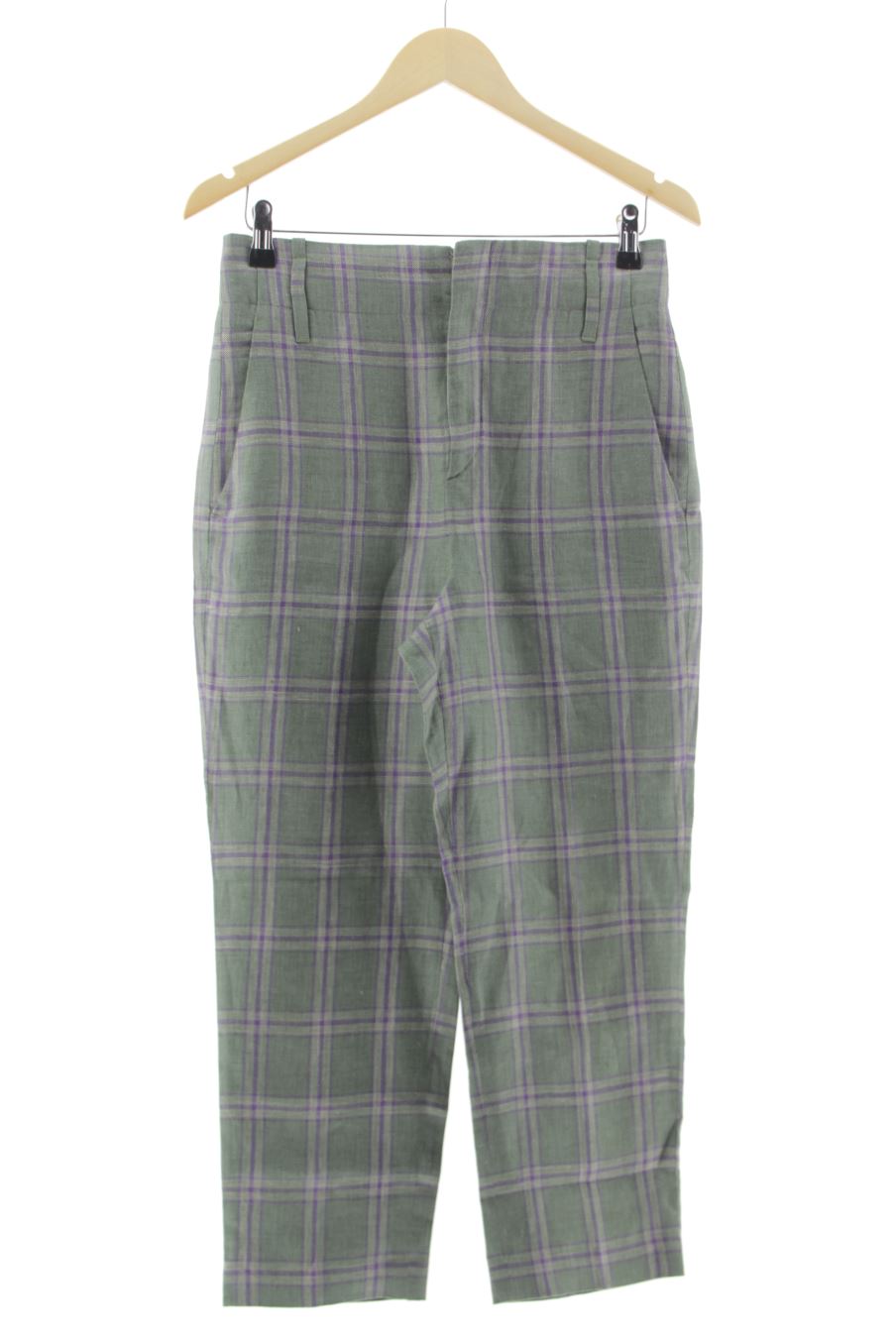 Pantalón de Zara de la talla XS, de color cuadros