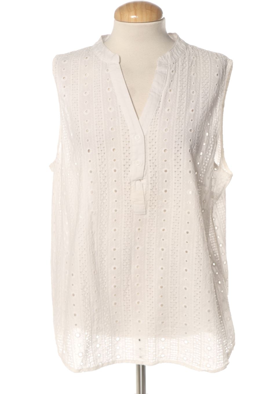 Blusa de manga corta de Miao de la talla XL, de color blanco