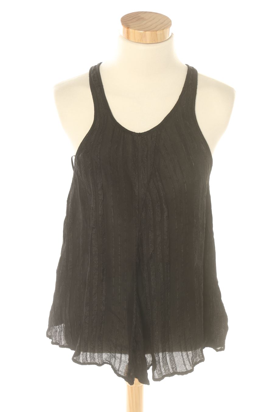 Top de Zara de la talla XS, de color negro