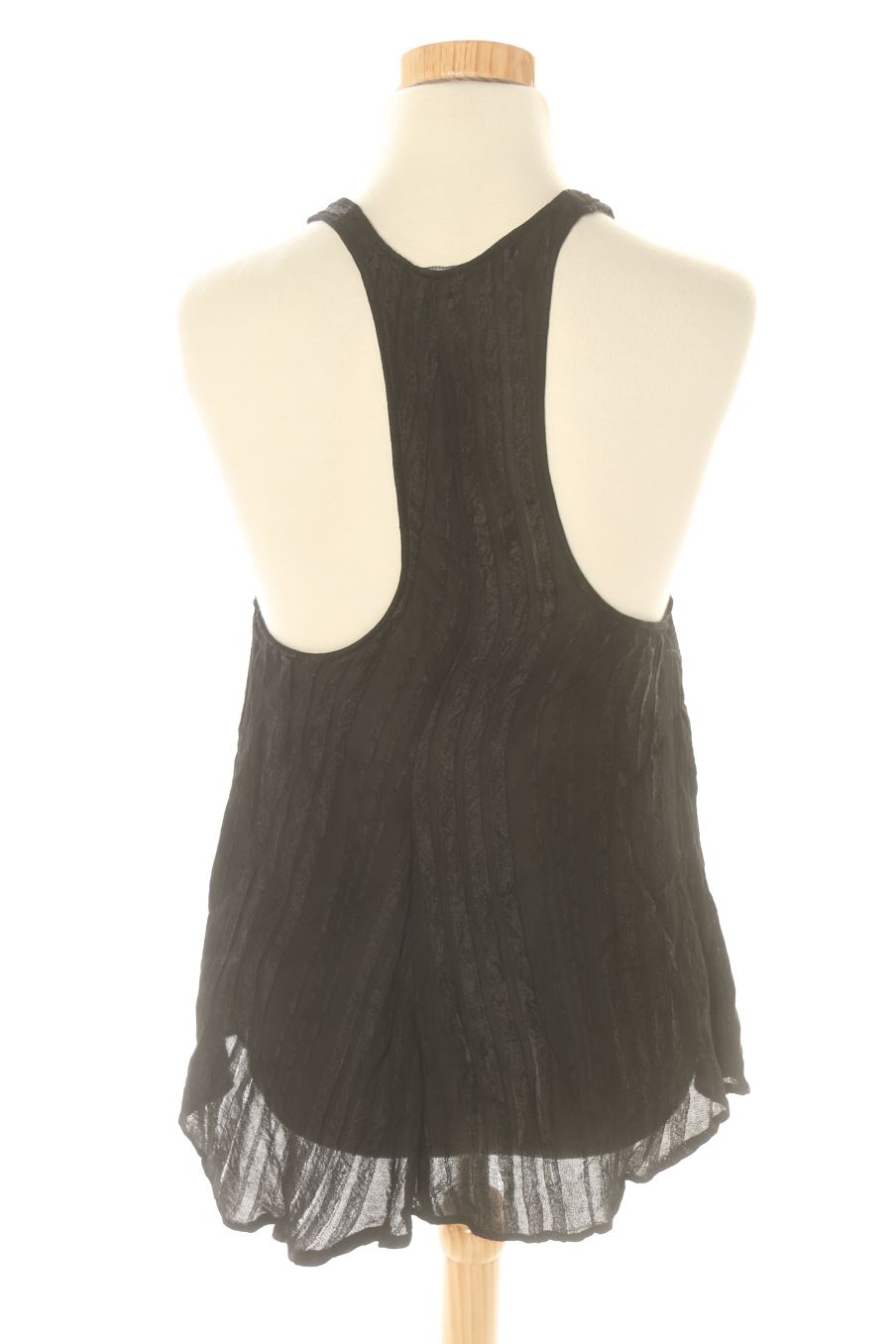 Top de Zara de la talla XS, de color negro
