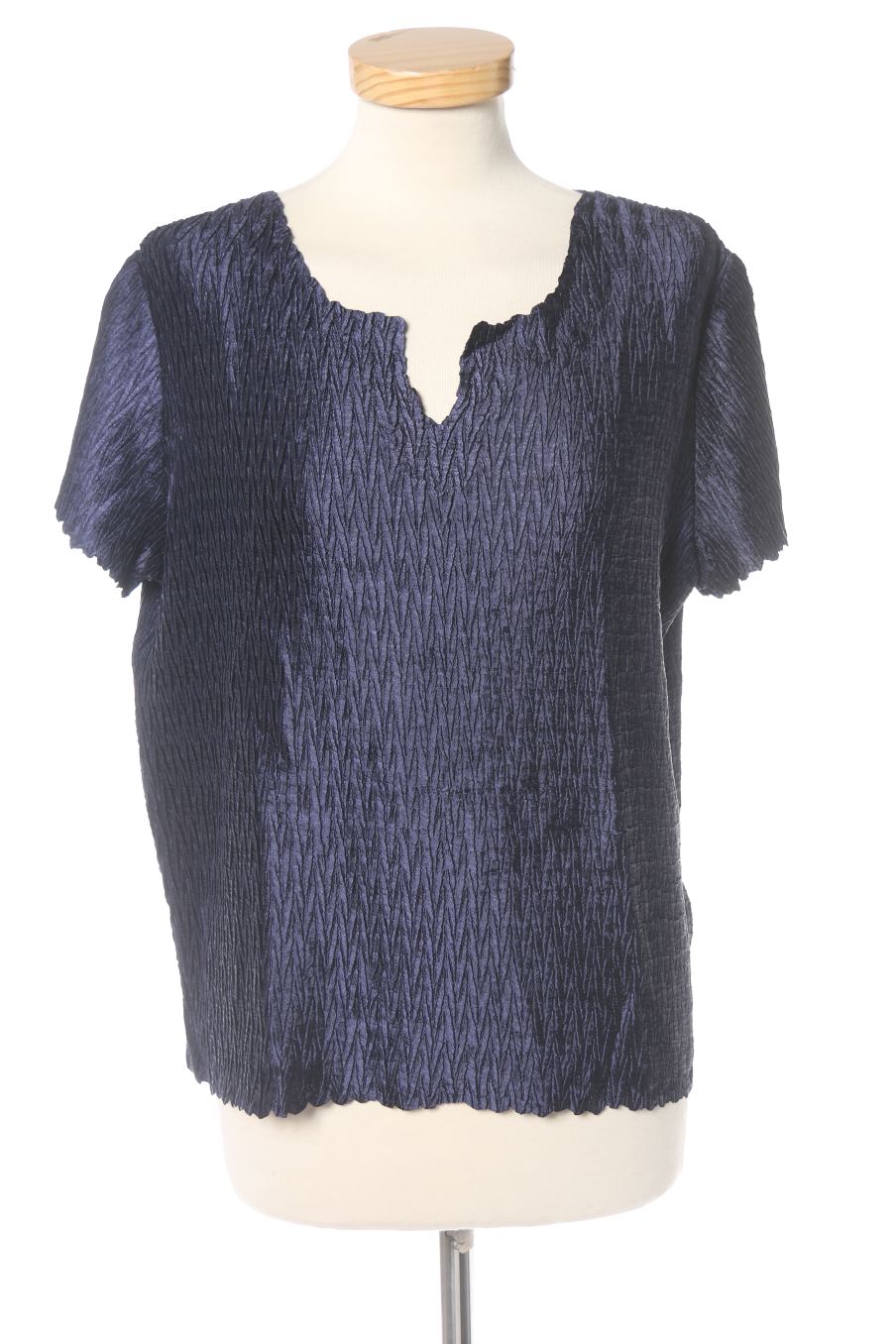 Blouse à manches courtes Adolfo Dominguez de la taille M, de couleur bleu marine