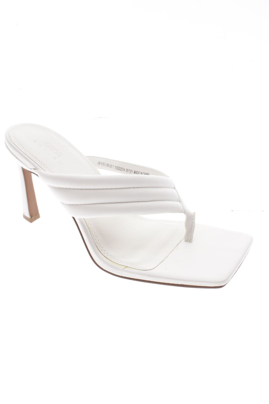 Sandalias tacon de ASOS de la talla 38, de color blanco de