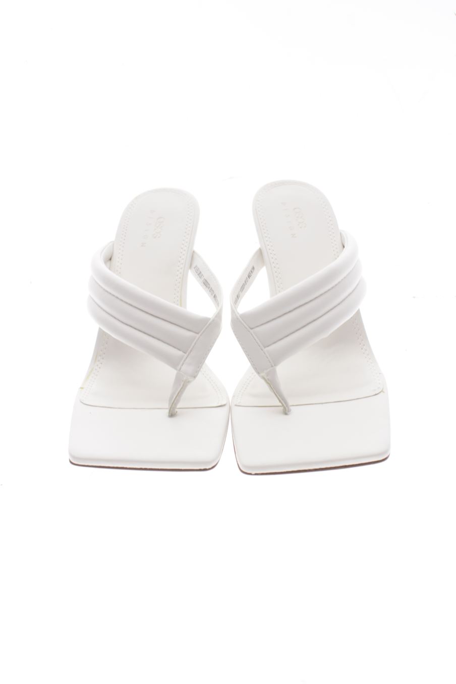 Sandalias tacon de ASOS de la talla 38, de color blanco de