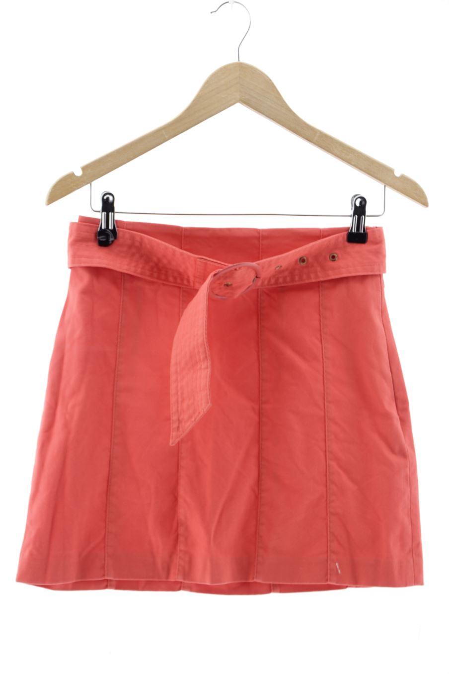 Falda de Mango de la talla 36, de color coral de ropa vaquera