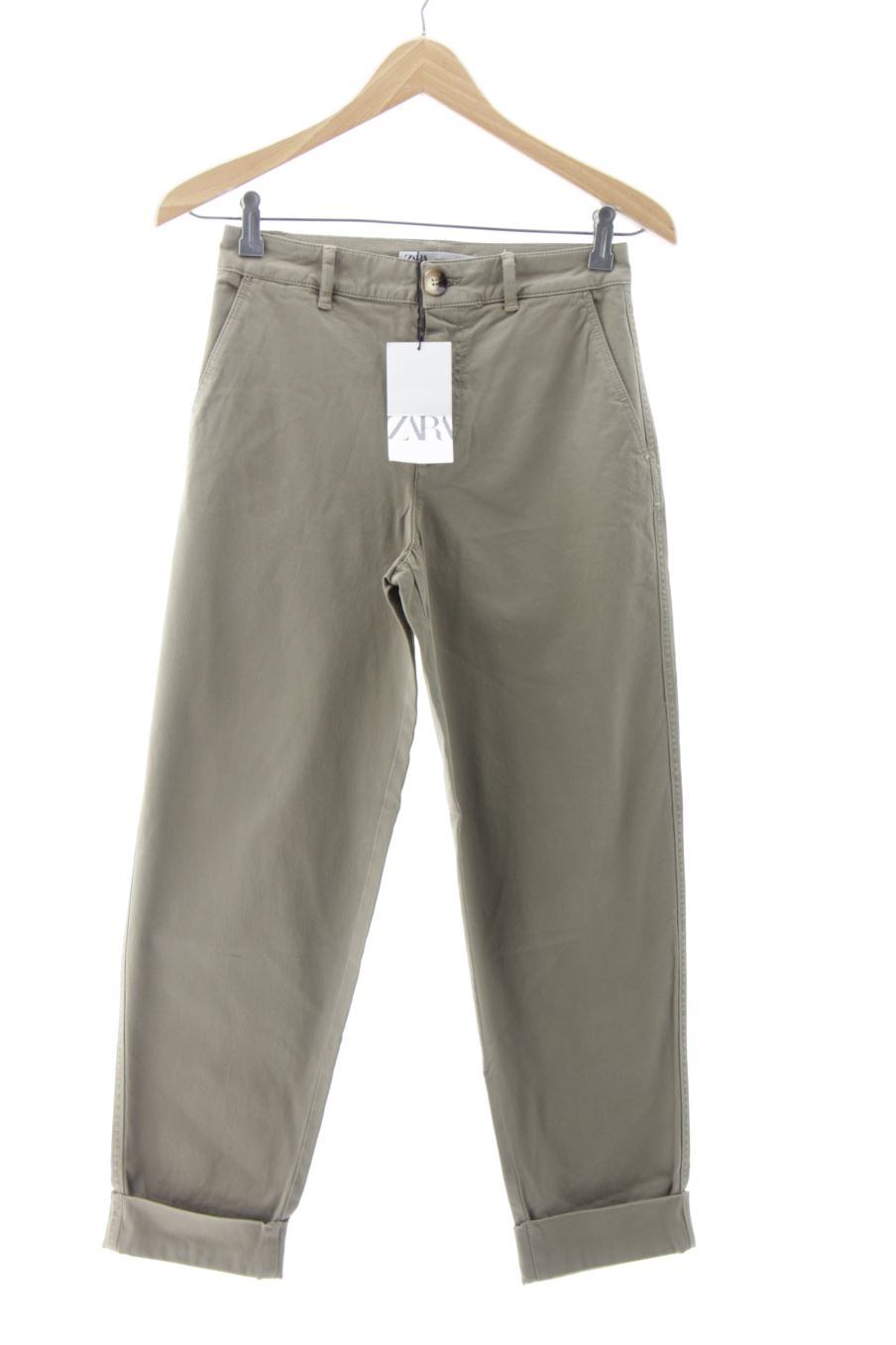 Jeans Zara de la taille 34, de couleur vert de denim