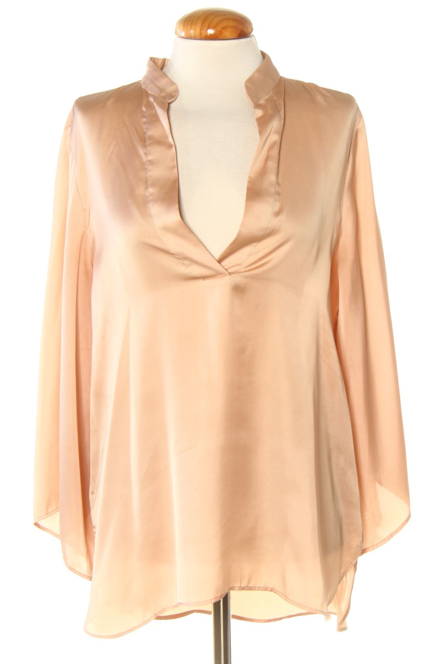 Blouse à manches longues Zara de la taille M, de couleur marron