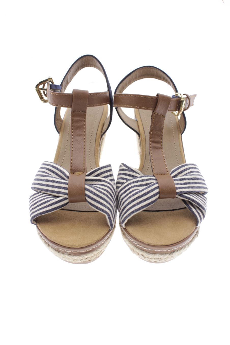 Sandalias tacon de Gémo de la talla 36, de color rayas de