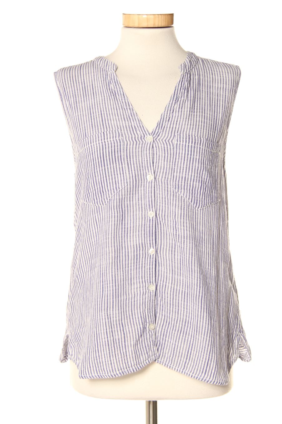 Camisa sin mangas de H&M de la talla 38, de color rayas
