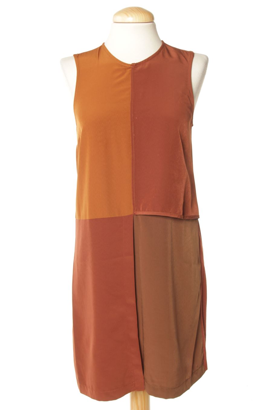 Vestido casual de Zara de la talla S, de color marrón