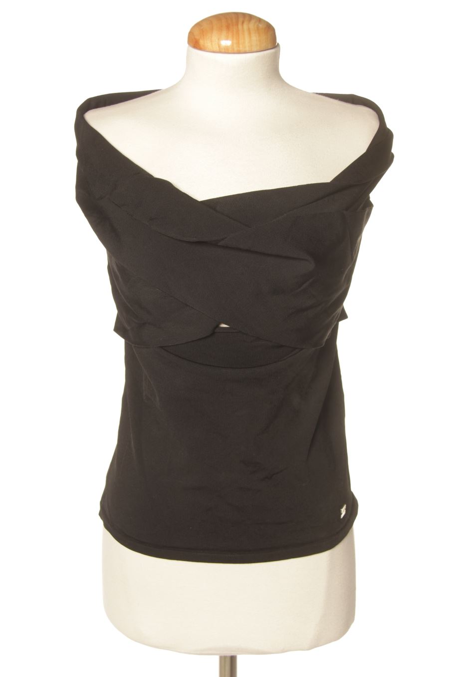 Top de Purificación García de la talla L, de color negro