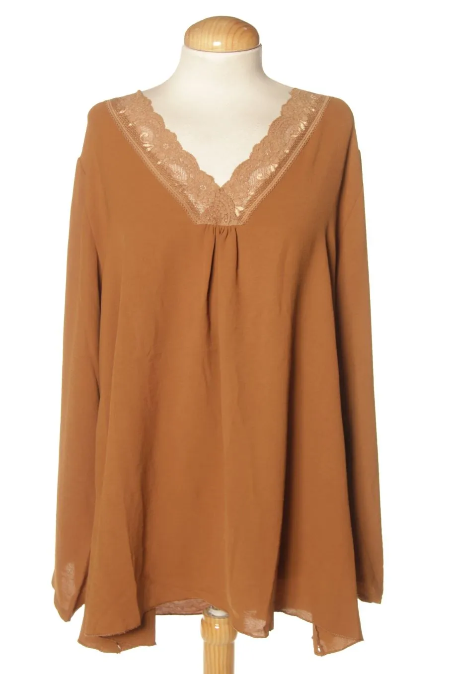 Langärmelige Bluse von Made in italy Größe 34, Farbe Braun, für