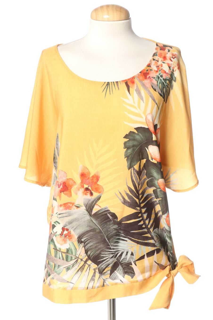 Blusa a maniche corte de Cortefiel de la talla XXL, de color fiori
