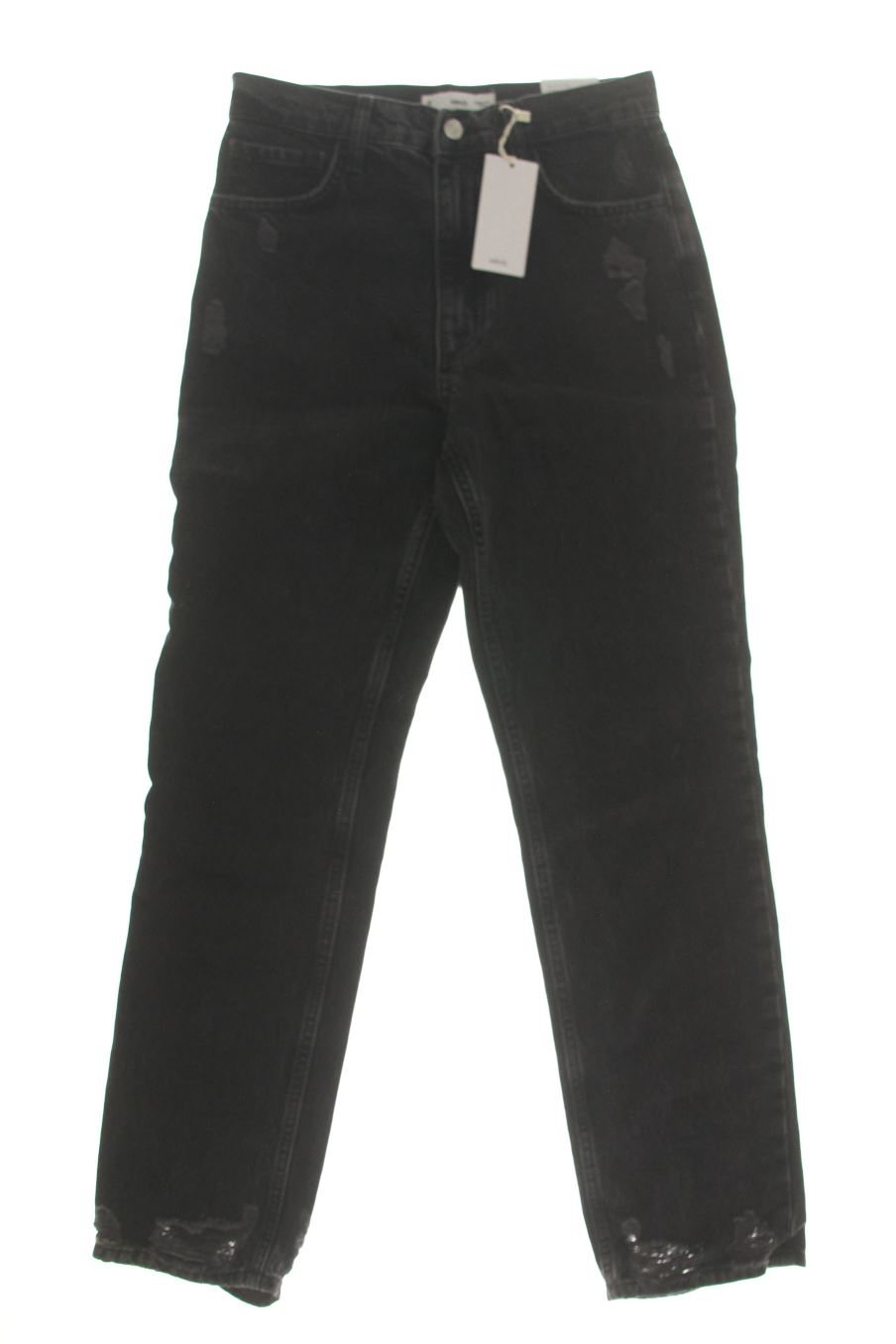 Vaqueros de Mango de la talla 36, de color negro de ropa vaquera