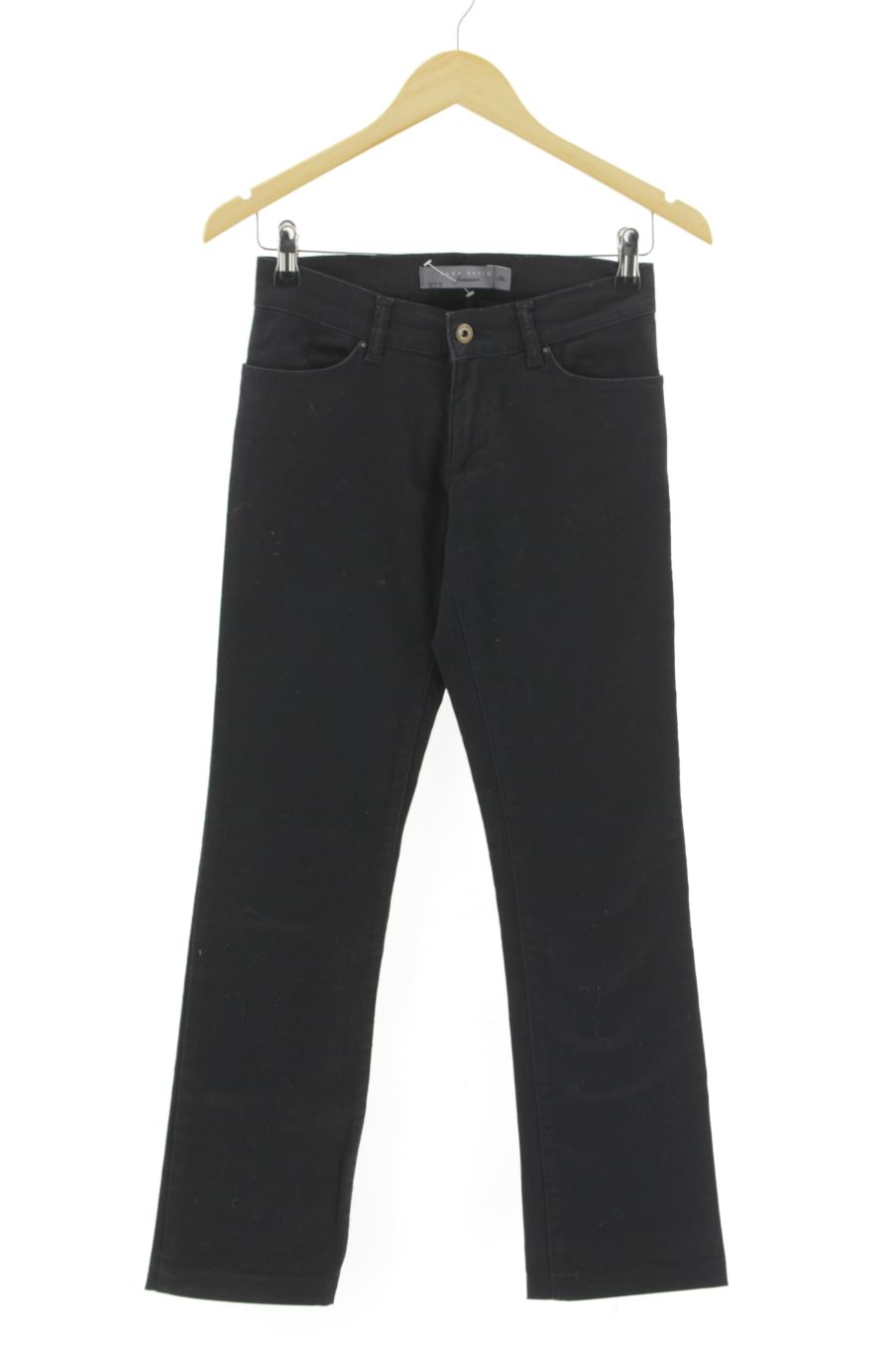 Vaquero de Zara de la talla 34, de color negro de ropa vaquera