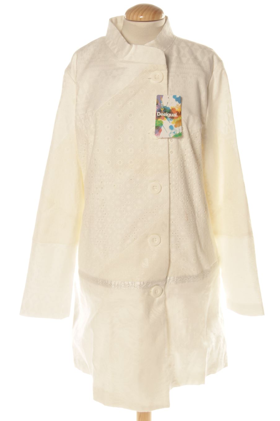 Abrigo de Desigual de la talla 46, de color blanco