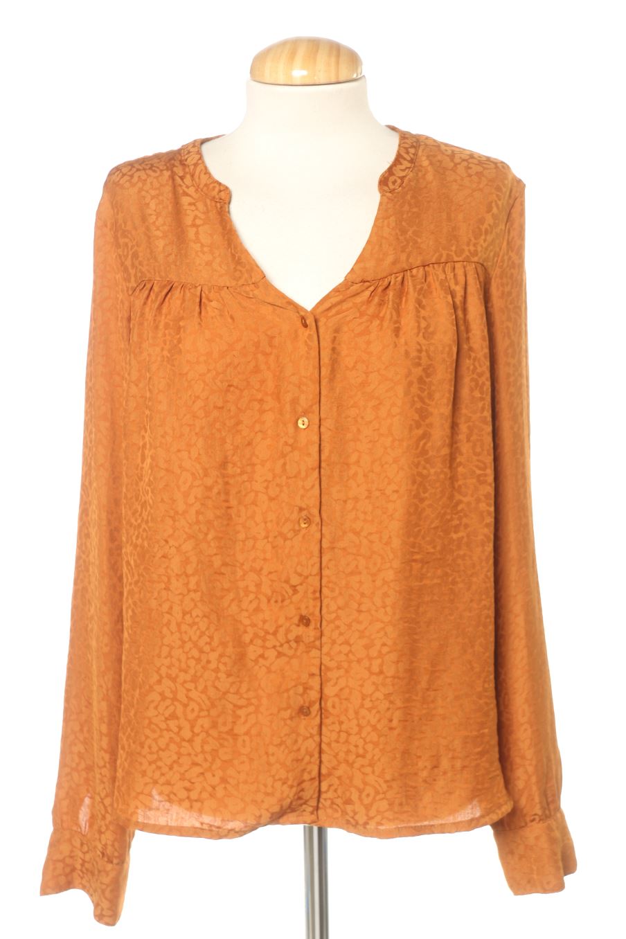 Blouse à manches longues Camaieu de la taille 38, de couleur orange