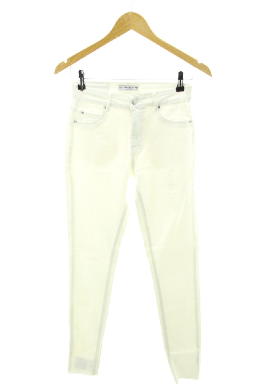 Jeans Pull & Bear de la taille 36, de couleur blanc de denim